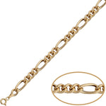 PULSERA ORO 18KL HUECA 3x1 - 6.50MM - Peso: 3.40 gr 