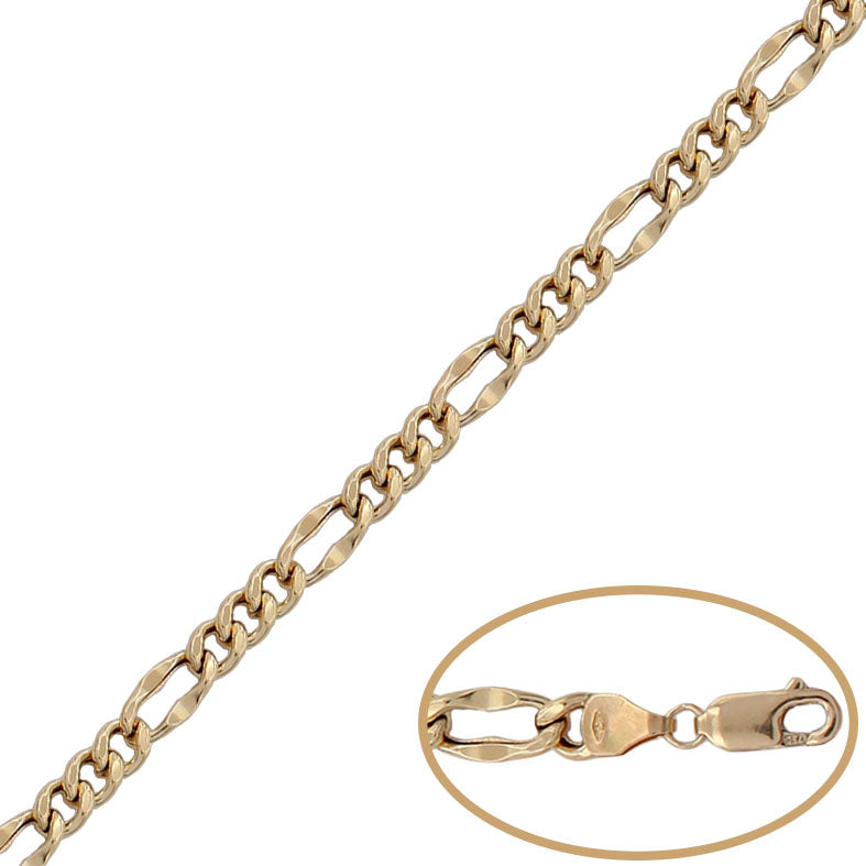 PULSERA ORO 18KL HUECA 3x1 - 6MM - Peso: 5.60 gr 