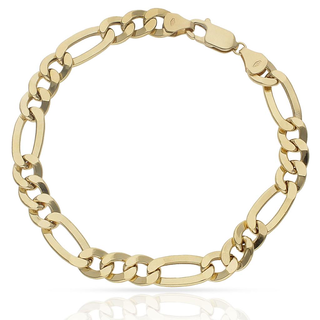 PULSERA ORO 18KL HUECA 3X1 - 8MM - Peso: 9.00 gr 