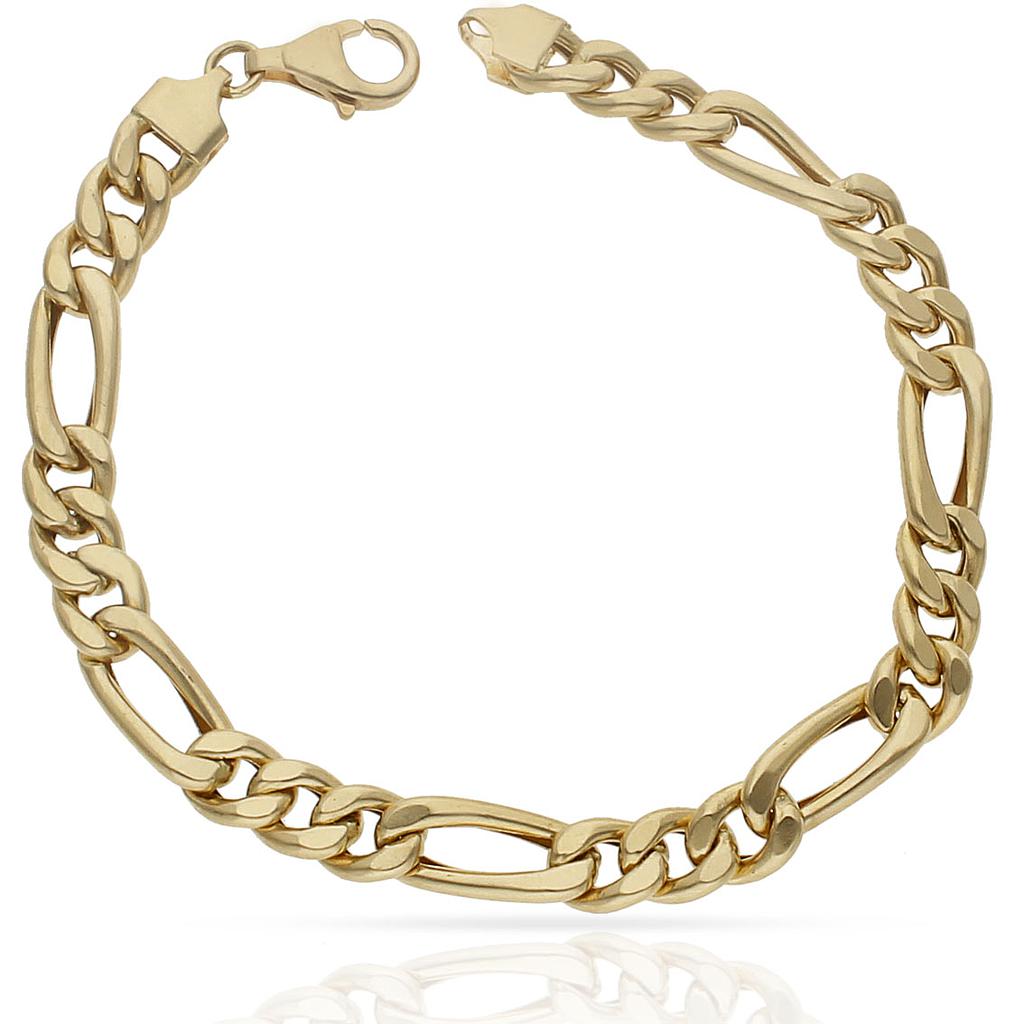 PULSERA ORO 18KL HUECA 3x1 - Peso: 11.70 gr 