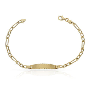 PULSERA ORO 18KL HUECA 3x1 PLACA - Peso: 3.35 gr 