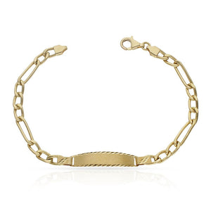 PULSERA ORO 18KL HUECA 3x1 PLACA - Peso: 6.25 gr 