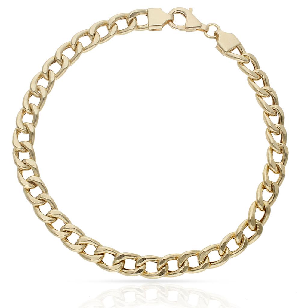 PULSERA ORO 18KL HUECA BARBADA - Peso: 8.90 gr 