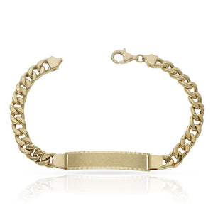 PULSERA ORO 18KL HUECA BARBADA PLACA - Longitud - Peso: 20.50cm-13.50 gr 
