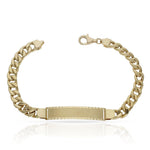 PULSERA ORO 18KL HUECA BARBADA PLACA - Longitud - Peso: 21.50cm-14.55 gr 