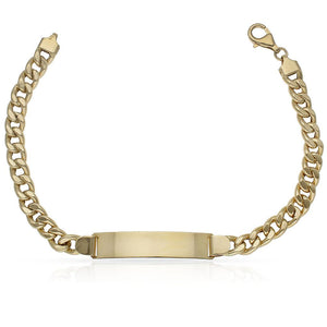 PULSERA ORO 18KL HUECA BARBADA PLACA - Peso: 15.10 gr 