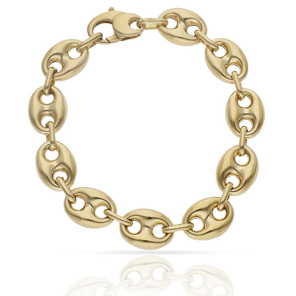 PULSERA ORO 18KL HUECA CALABROTE - 12MM - Peso: 18.65 gr 