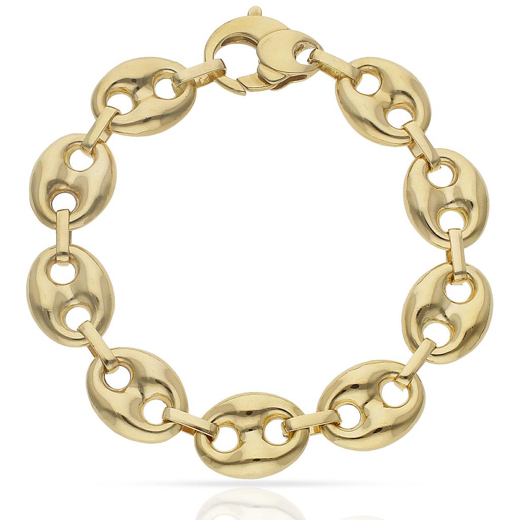 PULSERA ORO 18KL HUECA CALABROTE - 14MM - Peso: 32.30 gr 