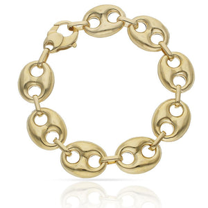 PULSERA ORO 18KL HUECA CALABROTE - 18MM - Peso: 35.00 gr 