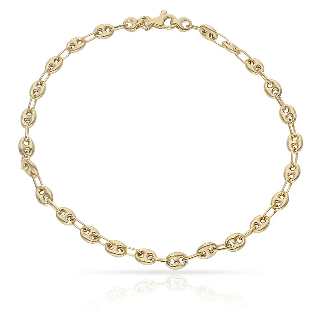 PULSERA ORO 18KL HUECA CALABROTE - 4MM - Peso: 4.75 gr 