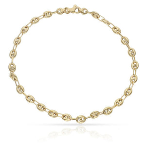 PULSERA ORO 18KL HUECA CALABROTE - 4MM - Peso: 4.75 gr 