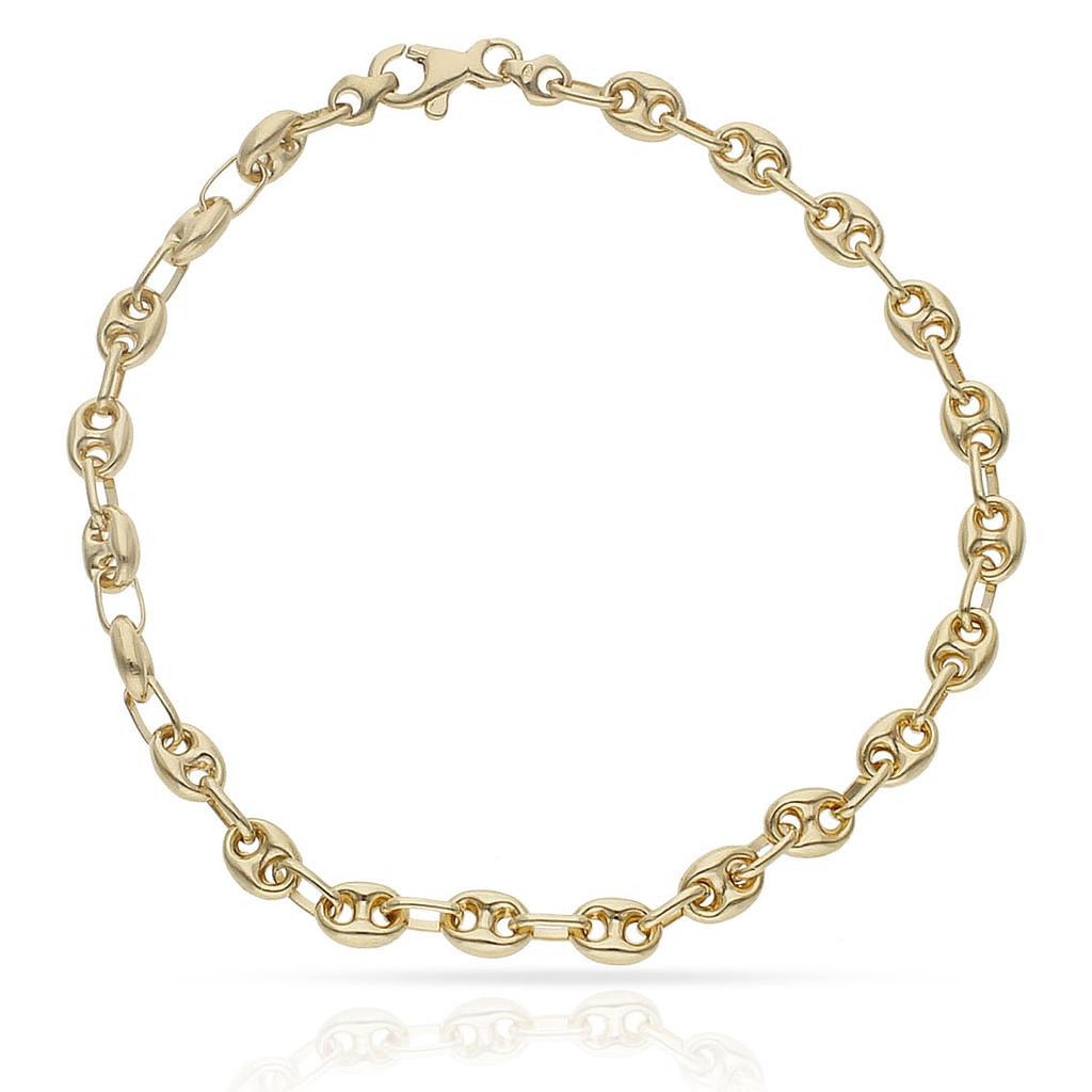 PULSERA ORO 18KL HUECA CALABROTE - 6 MM - Peso: 7.80 gr 