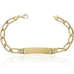 PULSERA ORO 18KL HUECA FIGARO PLACA - Peso: 14.10 gr 