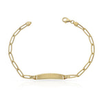 PULSERA ORO 18KL HUECA FIGARO PLACA - Peso: 3.55 gr 