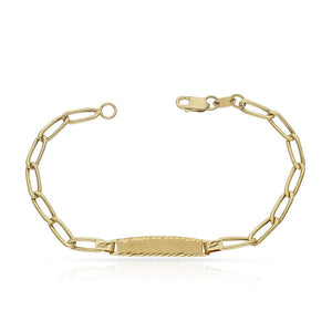PULSERA ORO 18KL HUECA FIGARO PLACA - Peso: 4.95 gr 