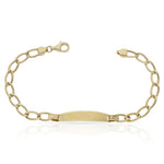 PULSERA ORO 18KL HUECA OVAL PLACA - Peso: 5.30 gr 