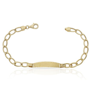 PULSERA ORO 18KL HUECA OVAL PLACA - Peso: 5.30 gr 
