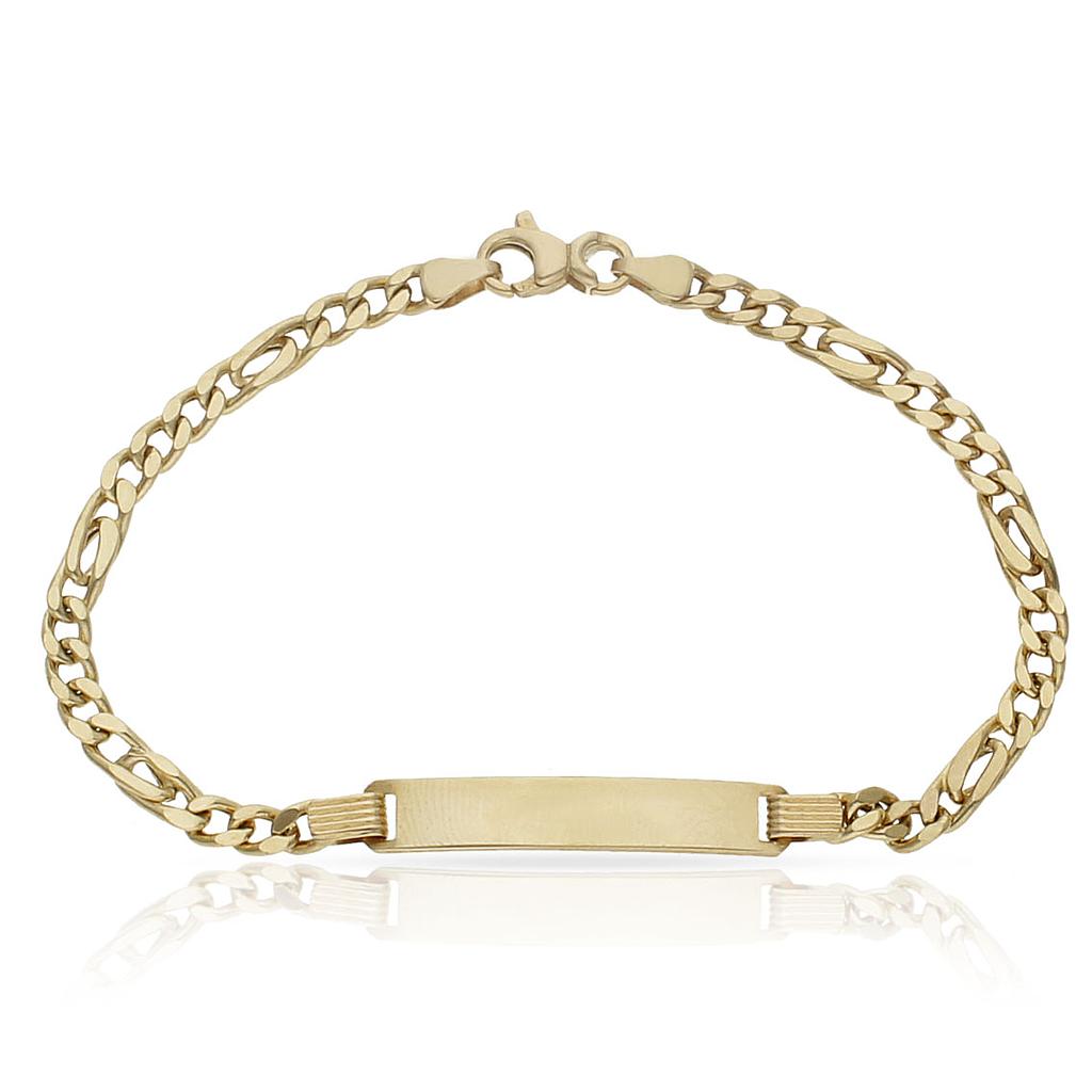 PULSERA ORO 18KL HUECA PLACA - Peso: 5.10 gr 