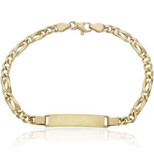 PULSERA ORO 18KL HUECA PLACA - Peso: 6.70 gr 