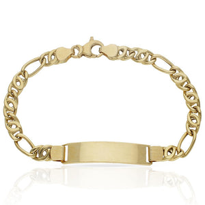 PULSERA ORO 18KL HUECA PLACA - Peso: 9.55 gr 