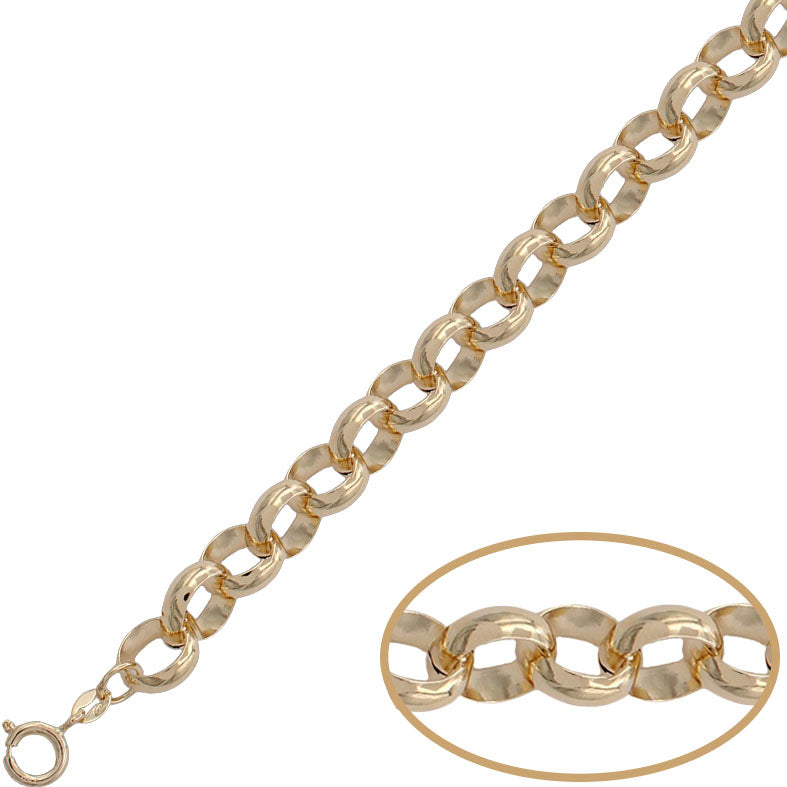 PULSERA ORO 18KL HUECA ROLOT - 9MM - Peso: 6.50 gr 