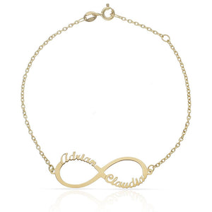 PULSERA ORO 18KL INFINITO NOMBRES