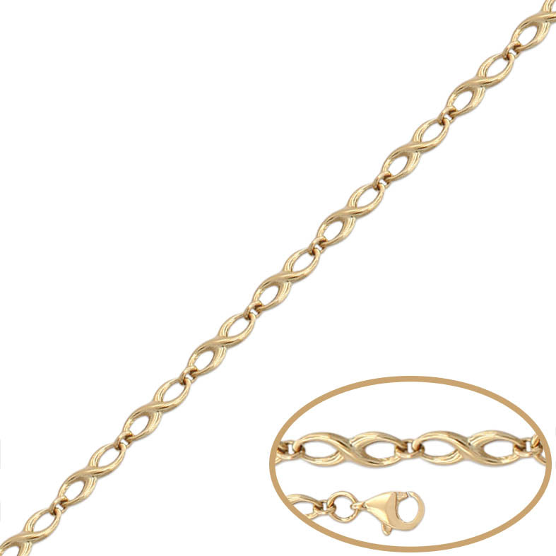 PULSERA ORO 18KL INFINITOS - Peso: 3.60 gr 