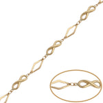 PULSERA ORO 18KL INFINITOS + ROMBO - Peso: 4.05 gr 