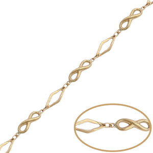 PULSERA ORO 18KL INFINITOS + ROMBO - Peso: 4.05 gr 