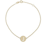 PULSERA ORO 18KL LETRA - 10MM - Abecedario: j 