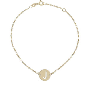 PULSERA ORO 18KL LETRA - 10MM - Abecedario: j 