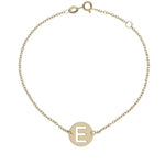 PULSERA ORO 18KL LETRA - 12MM - Abecedario: e 