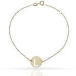 PULSERA ORO 18KL LETRA - 12MM - Abecedario: L 
