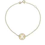 PULSERA ORO 18KL LETRA - 12MM - Abecedario: x 