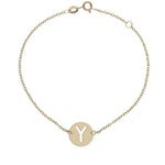 PULSERA ORO 18KL LETRA - 12MM - Abecedario: y 