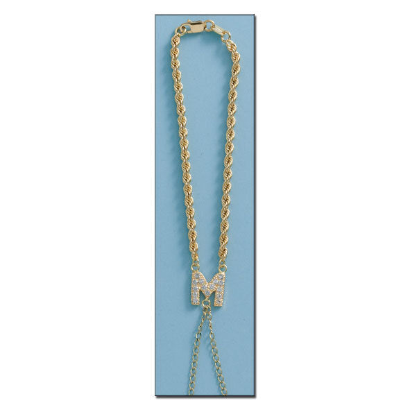 PULSERA ORO 18KL LETRA DEDO CIRCONITAS - Abecedario: k 