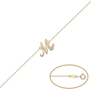 PULSERA ORO 18KL LETRA INGLESA - Abecedario: z 