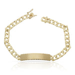 PULSERA ORO 18KL MACIZA PLACA - Peso: 26.95 gr 