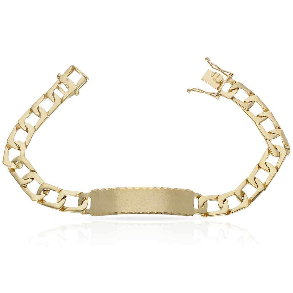 PULSERA ORO 18KL MACIZA PLACA - Peso: 43.75 gr 