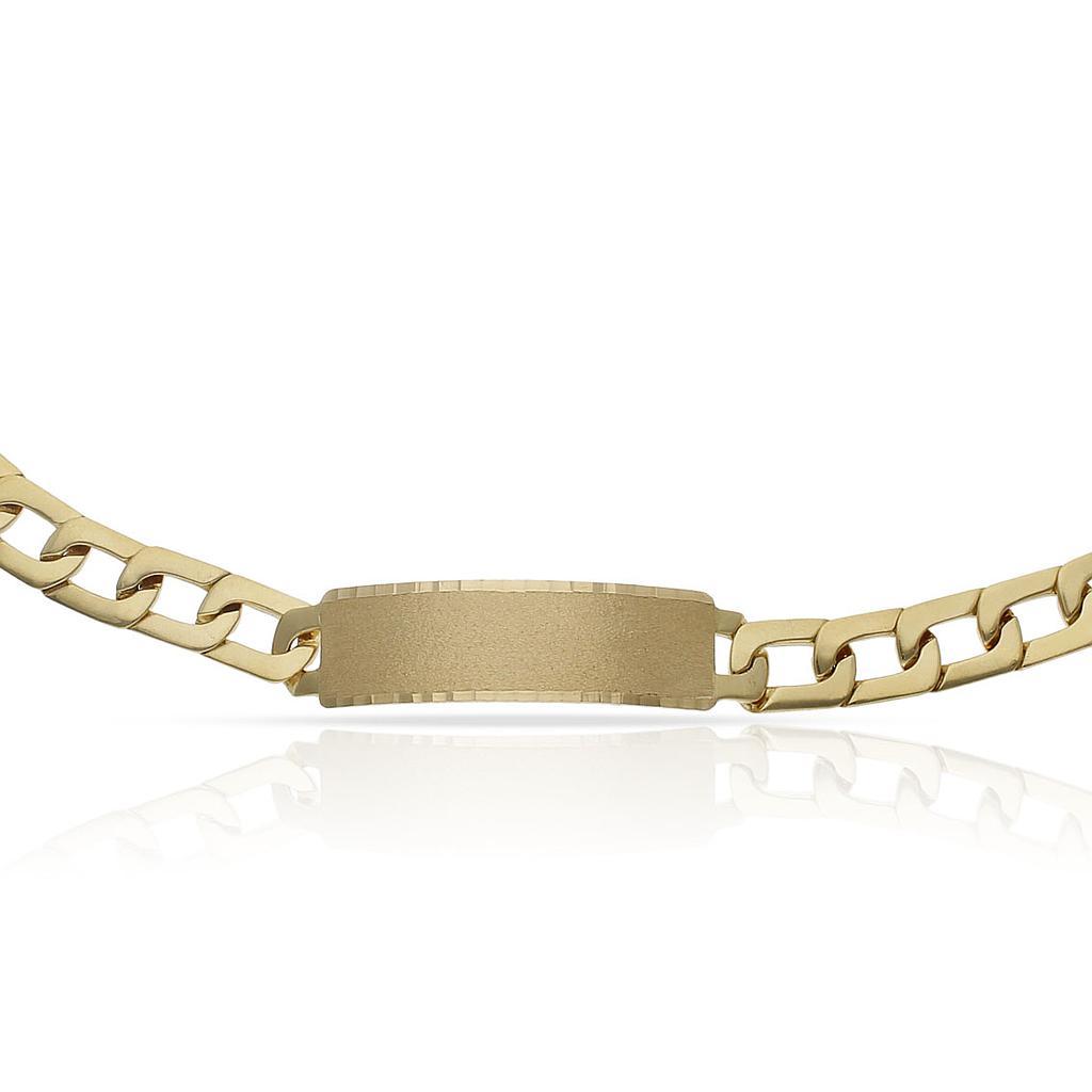 PULSERA ORO 18KL MACIZA PLACA - Peso: 49.50 gr 