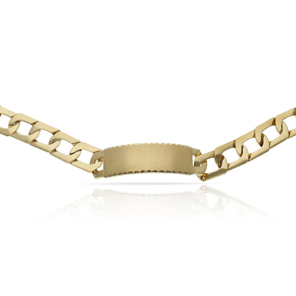 PULSERA ORO 18KL MACIZA PLACA - Peso: 81.75 gr 