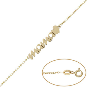 PULSERA ORO 18KL MAMA + CORAZON