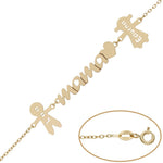 PULSERA ORO 18KL MAMA + NIÑOS