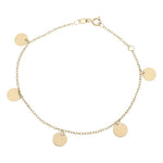 PULSERA ORO 18KL MINI CHARMS CIRCULOS