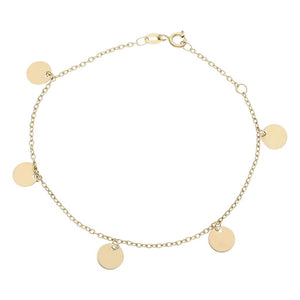 PULSERA ORO 18KL MINI CHARMS CIRCULOS