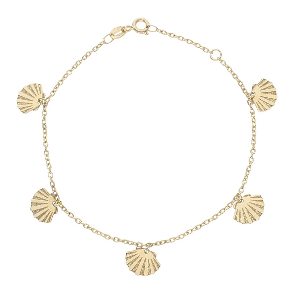PULSERA ORO 18KL MINI CHARMS CONCHAS