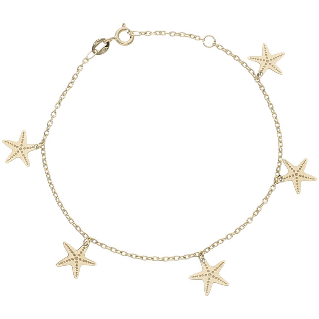 PULSERA ORO 18KL MINI CHARMS ESTRELLA DE MAR