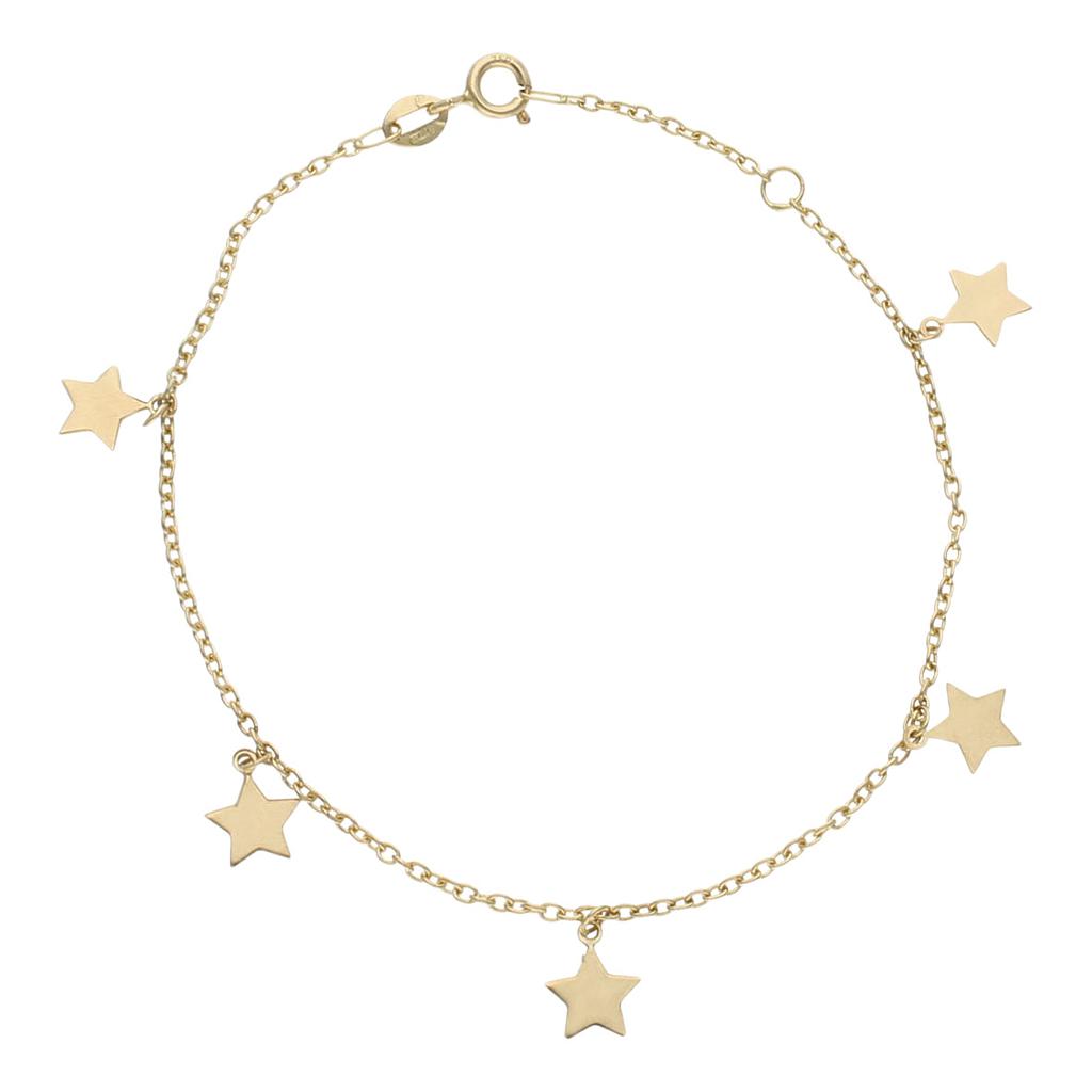 PULSERA ORO 18KL MINI CHARMS ESTRELLAS