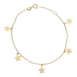 PULSERA ORO 18KL MINI CHARMS ESTRELLAS