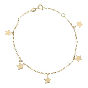 PULSERA ORO 18KL MINI CHARMS ESTRELLAS